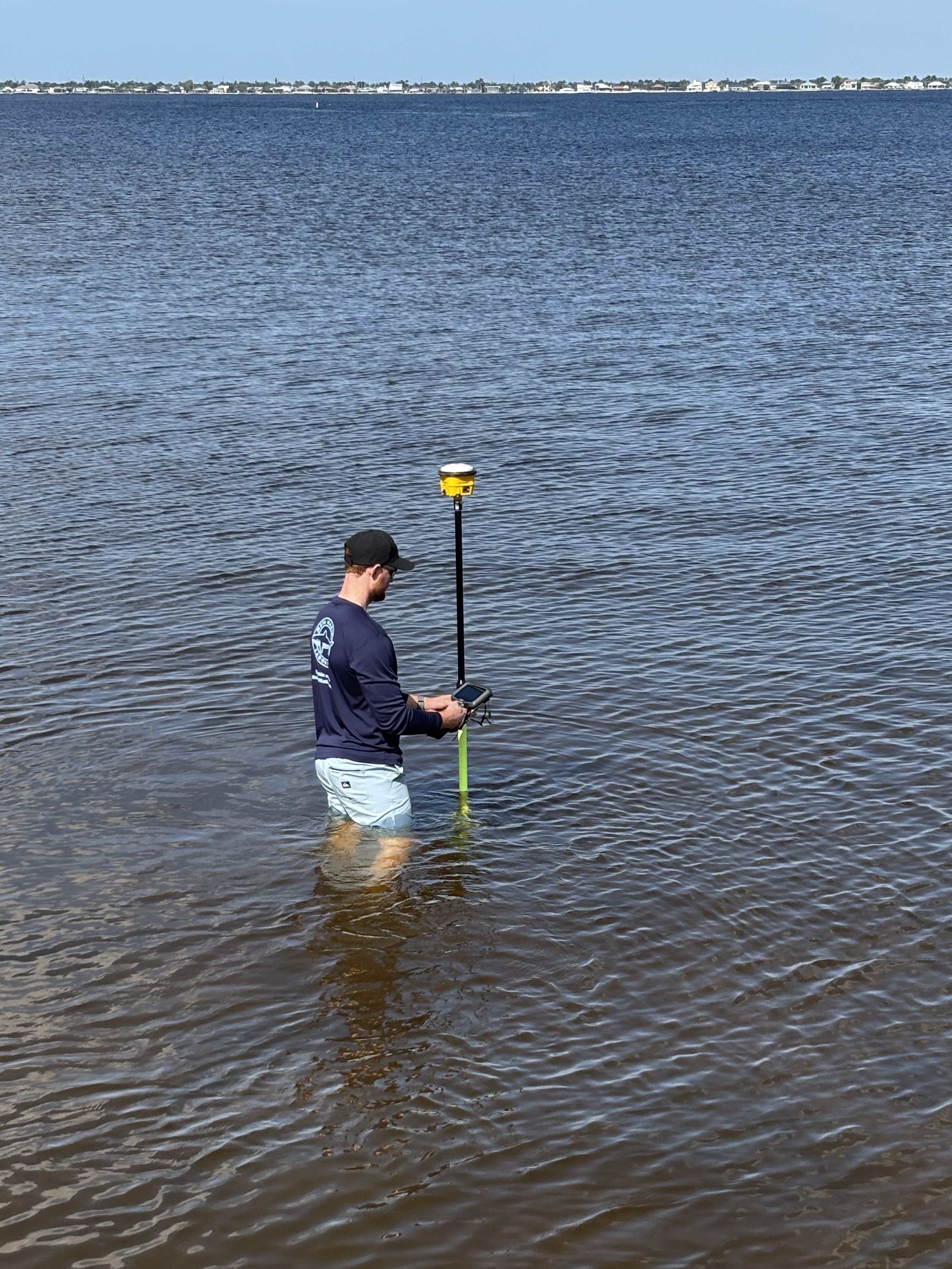 Blue Arc field surveyor working in a Florida bay